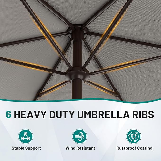 7.5FT Patio Umbrella Table Market Umbrella - Image 3