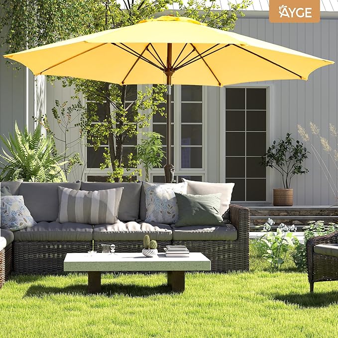 Ayge Patio Umbrella 9FT Outdoor Umbrella Patio - Image 6