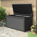 330 Gallon Outdoor Storage Box, Resin Large Deck Box Outdoor Waterproof Storage by KAMABOKO