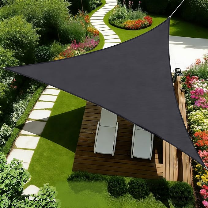 16'x 16'x 16' Triangle Sun Shade Sail by SUMORISE