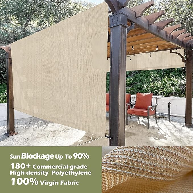 Alion Home Custom HDPE Permeable Canopy Sun Shade Cover Replacement - Image 2