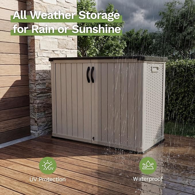 Patiowell 26 cu.ft Resin Outdoor Storage Cabinet, Waterproof, - Image 3
