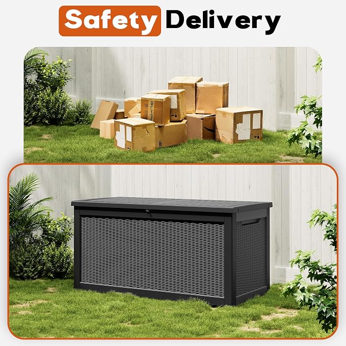 Outdoor Deck Storage Box, Resin Deck Boxes Indoor and outdoor, Waterproof - Image 6