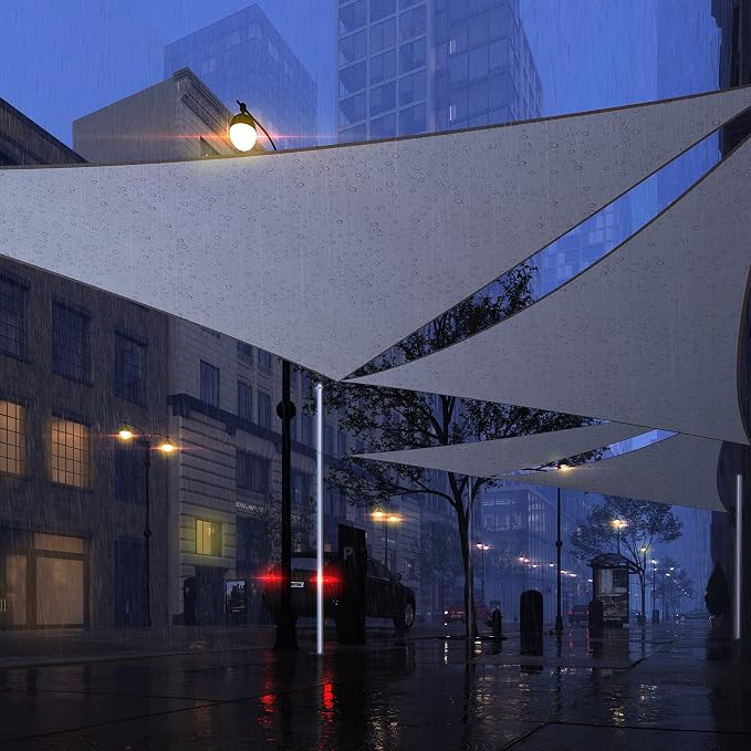 Royal Shade 7' x 9' x 11.4' Grey Triangle Waterproof Sun Shade Sail Order to - Image 7