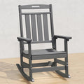 Oversized HDPE Outdoor Rocking Chair, All-Weather Resistant, Extra Large & by Plawdlik