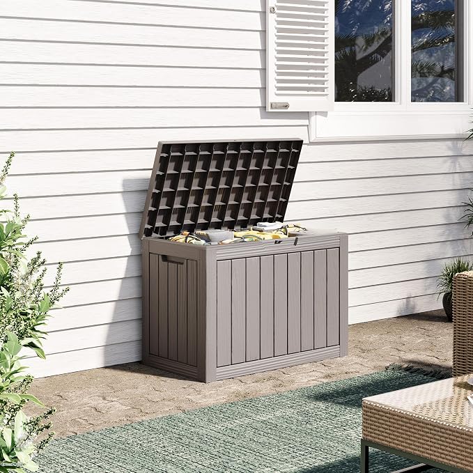 45 Gallon Outdoor Storage Box, All-Weather Deck Box - Image 8
