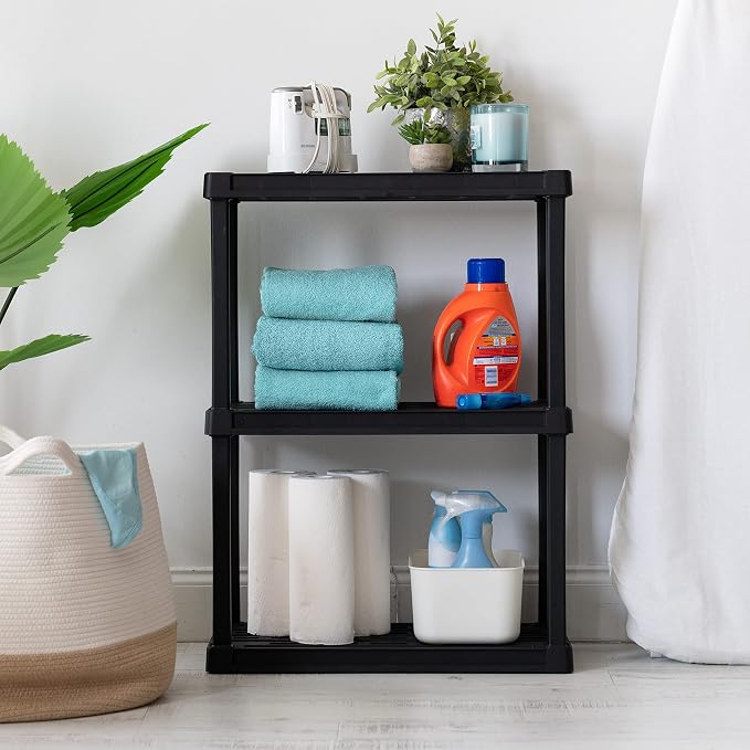 IRIS USA Plastic Storage Shelves |Made in USA| 33"H x 24"W x 12"D - Image 7