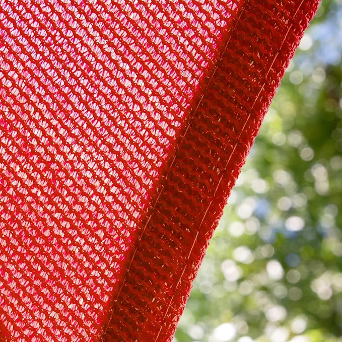 Amgo Custom Size 21' x 23' x 31.1' Red Right Triangle Sun Shade Sail UPF50+ - Image 9