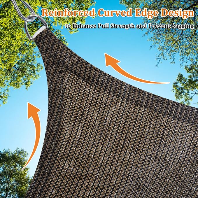 Shade&Beyond Custom Sun Shade Sail 14'x15'x20.5' Triangle Sun Sail Shades Patio - Image 5