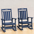 Oversized HDPE Outdoor Rocking Chair Set of 2, All-Weather, Extra Large & Extra by Plawdlik