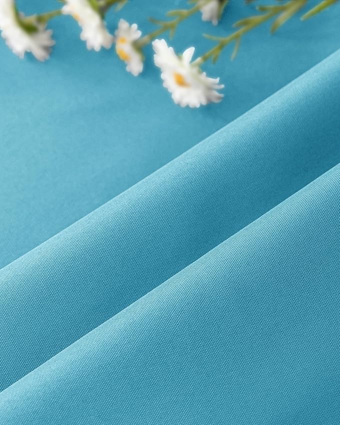 Windproof Outdoor Curtains for Patio Waterproof 4 Pcs 54x84 In Teal | Grommet - Image 8
