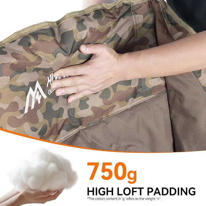 Oversized 2 Pack Camping Chairs, Camping Chairs Support 450LBS, Camouflage | - Image 5