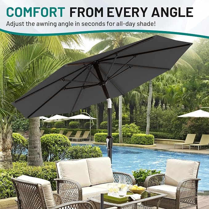 9 FT Patio Umbrella for Outdoor, Outdoor Table Umbrella - Image 7