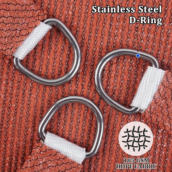 Shade&Beyond Custom Sun Shade Sail 18'x18'x18' Triangle Sun Sail Shades Patio - Image 4