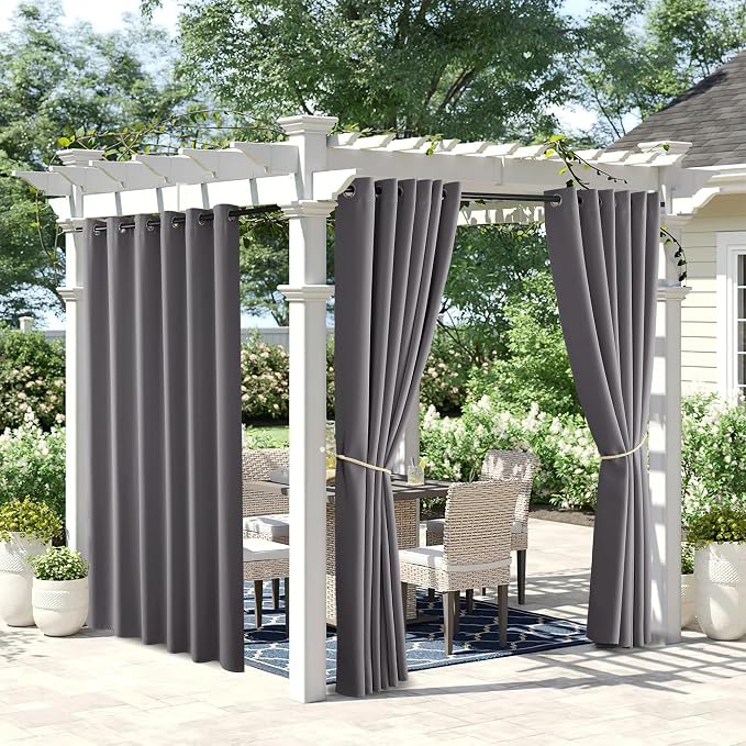 NICETOWN 2 Panels Extra Wide Outdoor Curtains by NICETOWN