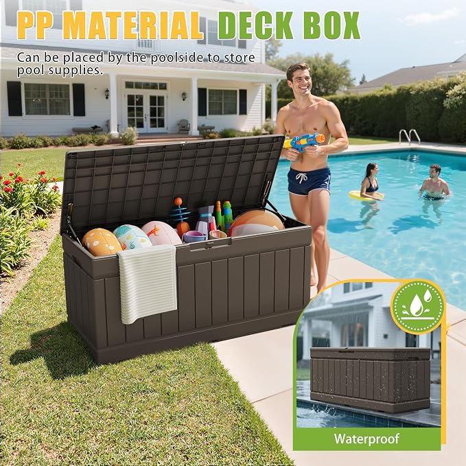 Greesum Outdoor Storage Box 82 Gallon Storage Bin - Image 5