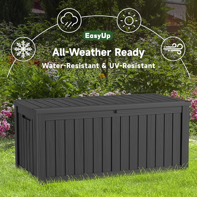 150 Gallon Outdoor Storage Box Waterproof UV-Resistant Deck Box | Resin storage - Image 5