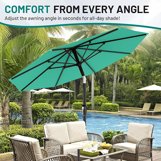 9 FT Patio Umbrella for Outdoor, Outdoor Table Umbrella - Image 8
