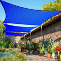 11' x 12' Blue Sun Shade Sail UPF50 Rectangle smTAPR0816 Canopy Fabric Cloth by ShadeMart