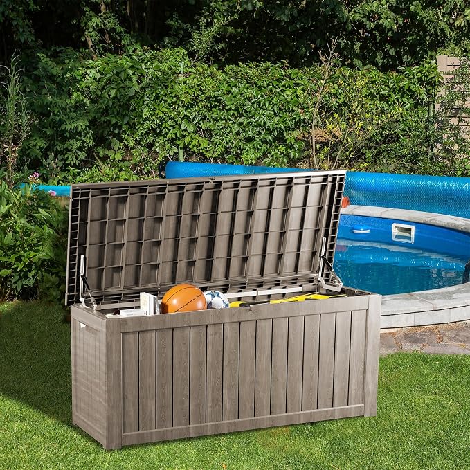 Outdoor Storage Box, 200 Gallon Waterproof Deck Box, Premium Hydraulic Cushion - Image 4