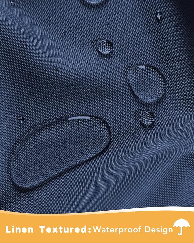 HolidayIdeas Outdoor Curtains for Patio Waterproof 4 Pcs 54x108 Inch Navy | - Image 2