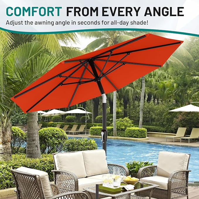 9 FT Patio Umbrella for Outdoor, Outdoor Table Umbrella - Image 7
