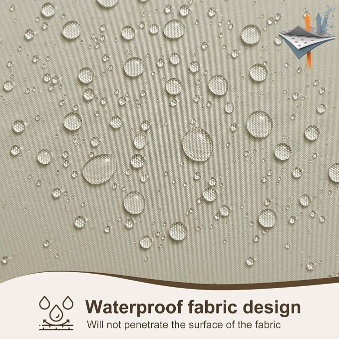 Outdoor Curtains for Patio Waterproof Rod Pocket 6 Pcs 54x84 Inch Taupe | - Image 5