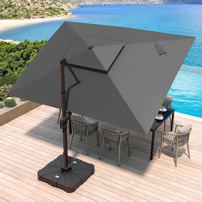 JZAC & QZYD 10x13 FT Cantilever Offset Patio Umbrella by JZACQZYDpatioumbrella