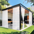 NICETOWN 2 Panels Sheer Outdoor Patio Curtains Waterproof, Tab Top Lightweight by NICETOWN