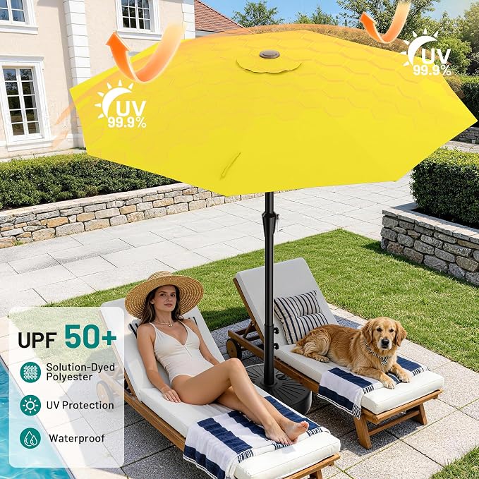 9 FT Patio Umbrella for Outdoor, Outdoor Table Umbrella - Image 4