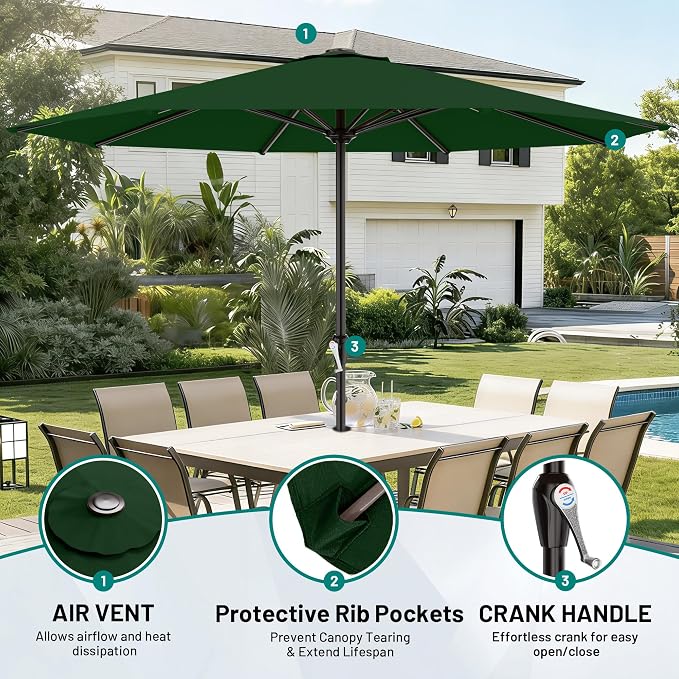 12 FT Patio Umbrella for Outdoor, Outdoor Table Umbrella - Image 2
