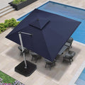 PURPLE LEAF Cantilever Patio Umbrella 10' X 12' Large Double Top, 3-Yr by PURPLELEAF