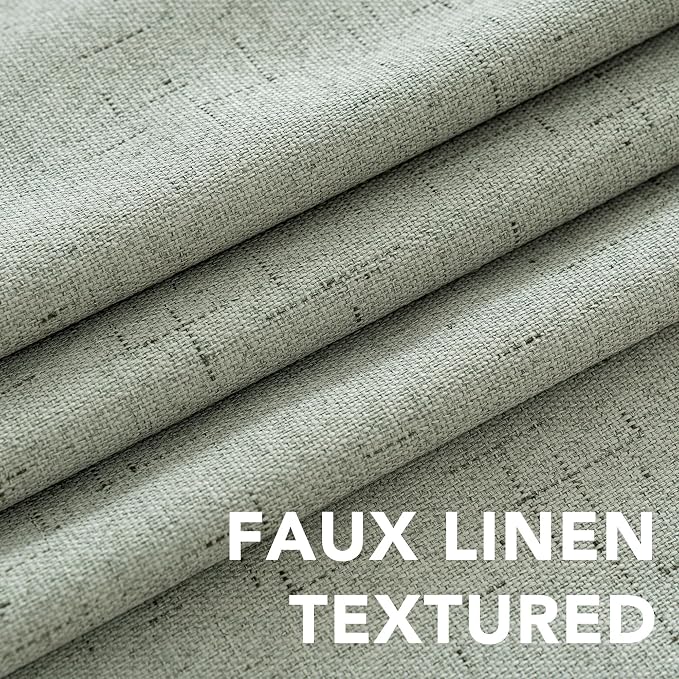 H.VERSAILTEX Blackout Curtains Linen Curtains 120 inches Long 100% Black Out - Image 4
