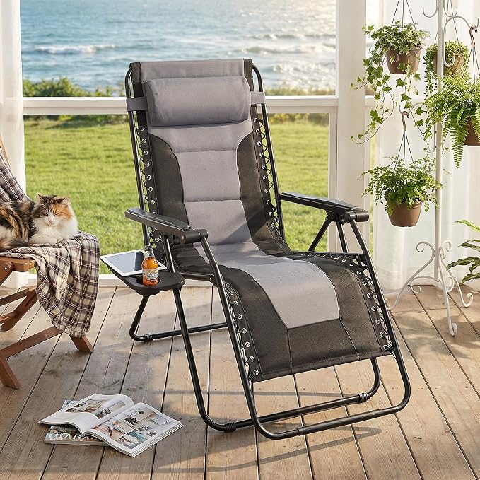 Zero Gravity Lawn Chairs, Oversized Padded Outdoor Chairs - Image 2
