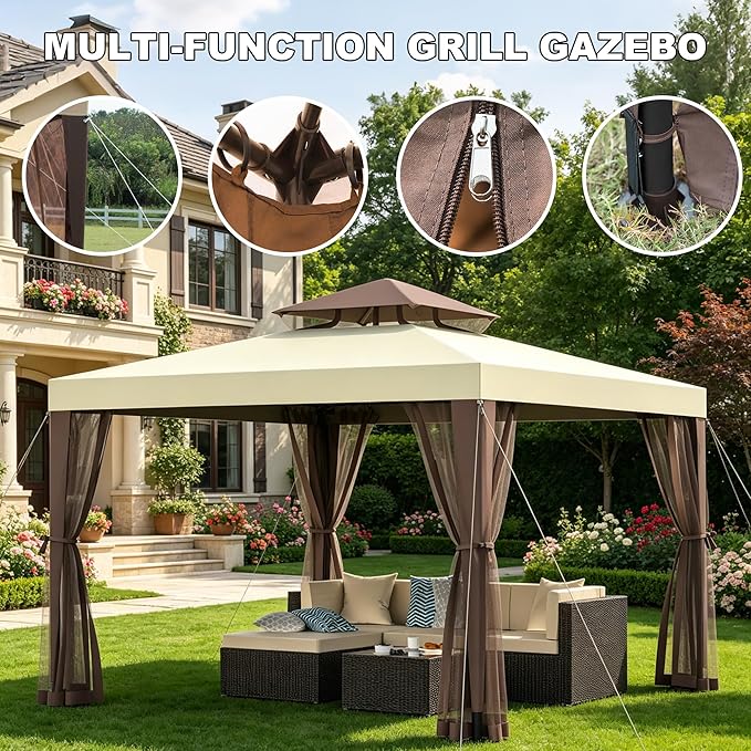 Outdoor Gazebo for Patio, 10×10 Canopy Tent - Image 5