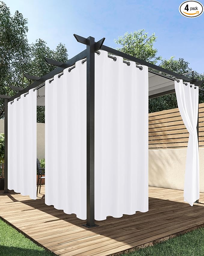 HolidayIdeas White Outdoor Curtains by HolidayIdeas