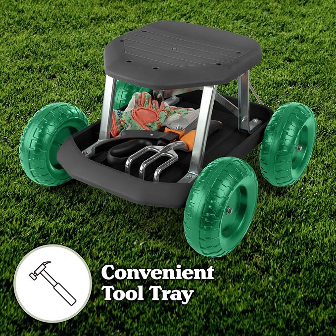 Pure Garden Rolling Garden Seat - Image 4