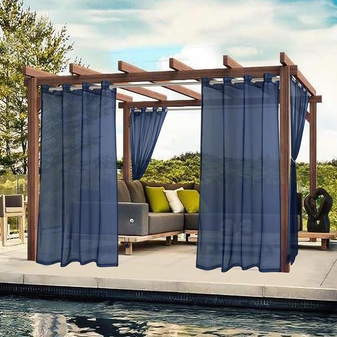 BONZER Waterproof Indoor/Outdoor Sheer Curtains - Image 5