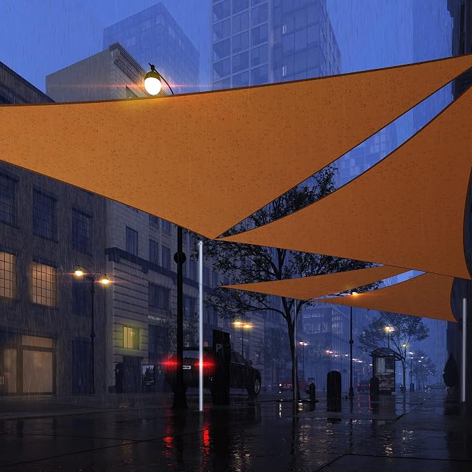 Royal Shade 14' x 23' x 26.9' Orange Triangle Waterproof Sun Shade Sail Order - Image 7