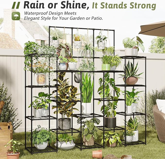 GENTINGBRO Metal Plant Stand Outdoor 63" Tall Plant Shelf - Image 3