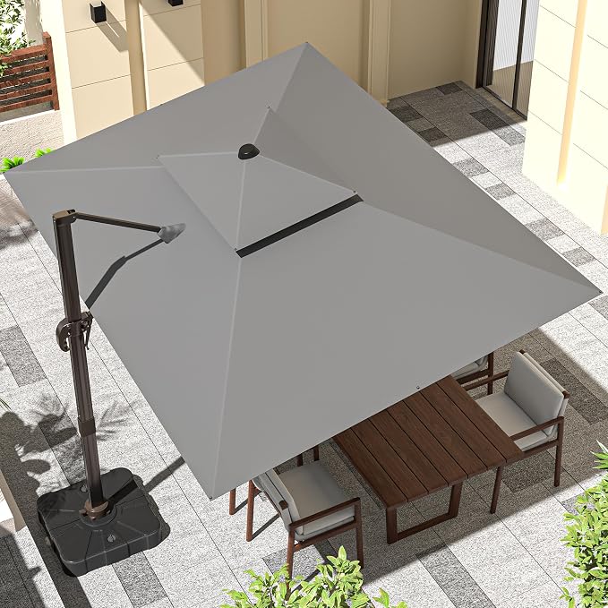 9' X 12' Cantilever Outdoor Patio Umbrellas by ORYNTREX
