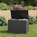 55 Gallon Outdoor Storage Box, All-Weather Resin Deck Box Outdoor Waterproof by KAMABOKO