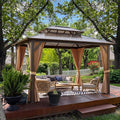 GAOMON 10x12ft Gazebo, Hardtop Outdoor Canopy Aluminum Frame Permanent Gazebo by GAOMON