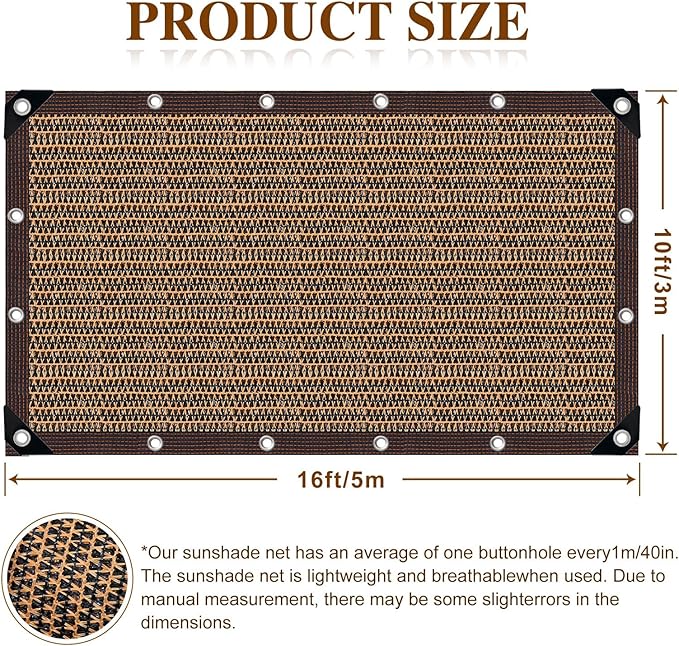 Shade Cloth for Garden, 80% Mesh Tarp - Image 2