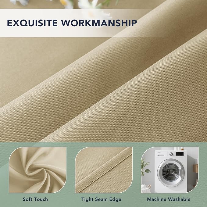 Outdoor Curtains for Patio Waterproof, 6 Drape Panels, Sun Shades | Privacy & - Image 5