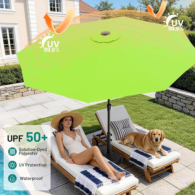 9 FT Patio Umbrella for Outdoor, Outdoor Table Umbrella - Image 4