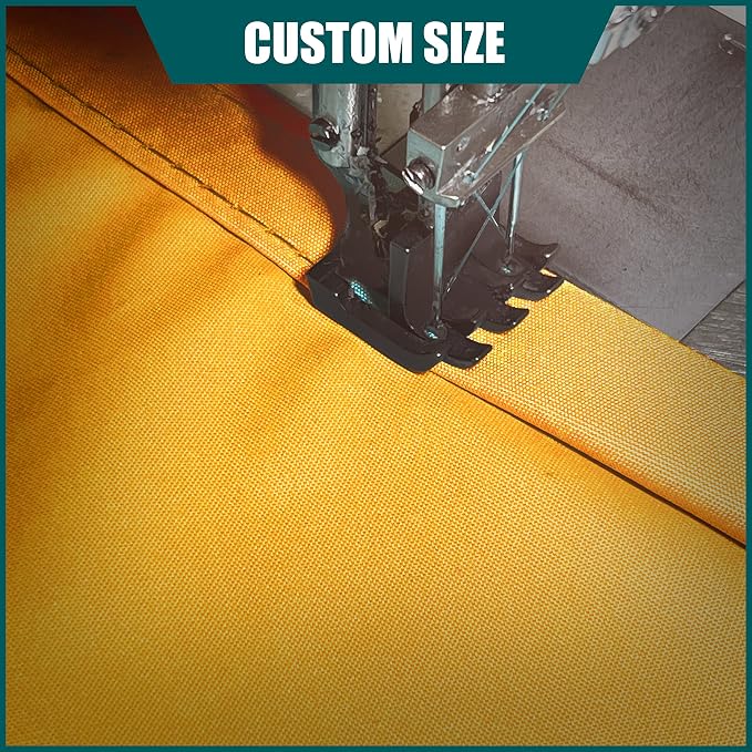 Royal Shade 15' x 24' x 28.3' Yellow Triangle Waterproof Sun Shade Sail Order - Image 5