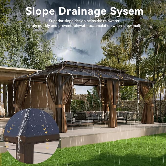 Aoxun 12'x20' Hardtop Gazebo - Image 2