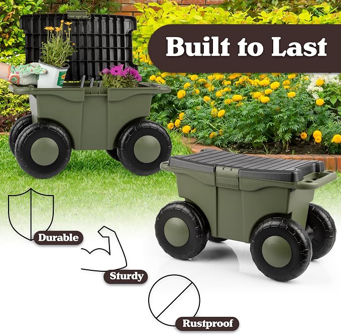 Pure Garden Rolling Garden Cart - Image 5