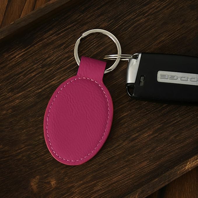 LaserGram Oval Keychain, Disc Golf, Personalized Engraving Included